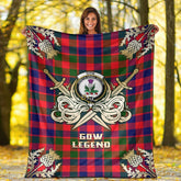 Clan Gow of Skeoch Tartan Gold Courage Symbol Blanket IF86 Clan Gow Tartan Today